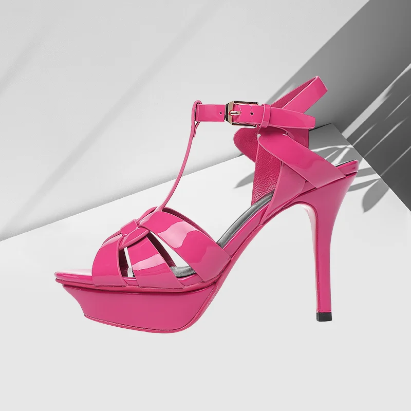 10cm High Heel women sandals women high heels wedge sandals Sexy Fashion Fish Mouth Waterproof Platform Spring/Summer Fine Heel Sandals Steel Pole Dance Striptease
