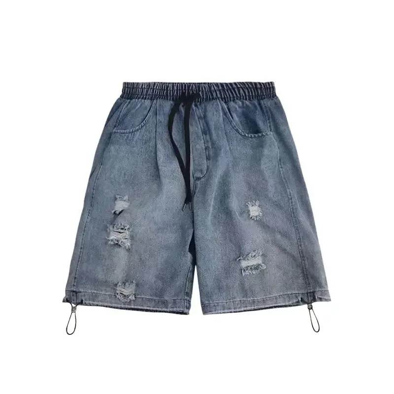 Men's Summer Loose-fit Trendy Denim Shorts American Style Five-point Mid-pants 2023 New Fashion Casual Shorts 26 S263ec9a7f8554d5581b8675d6b5b7f1dQ