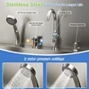 304 Stainless Steel Dog Washing Station, 50 Inch Professional Dog Grooming Tub, Pet Bathtub with Sink, Storage Drawer,Ladder 6