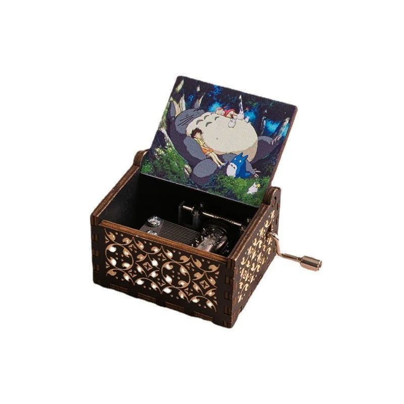 Hayao Miyazakis hand-clockwork music box childlike solid wood creative music box birthday gift music box sailor 4