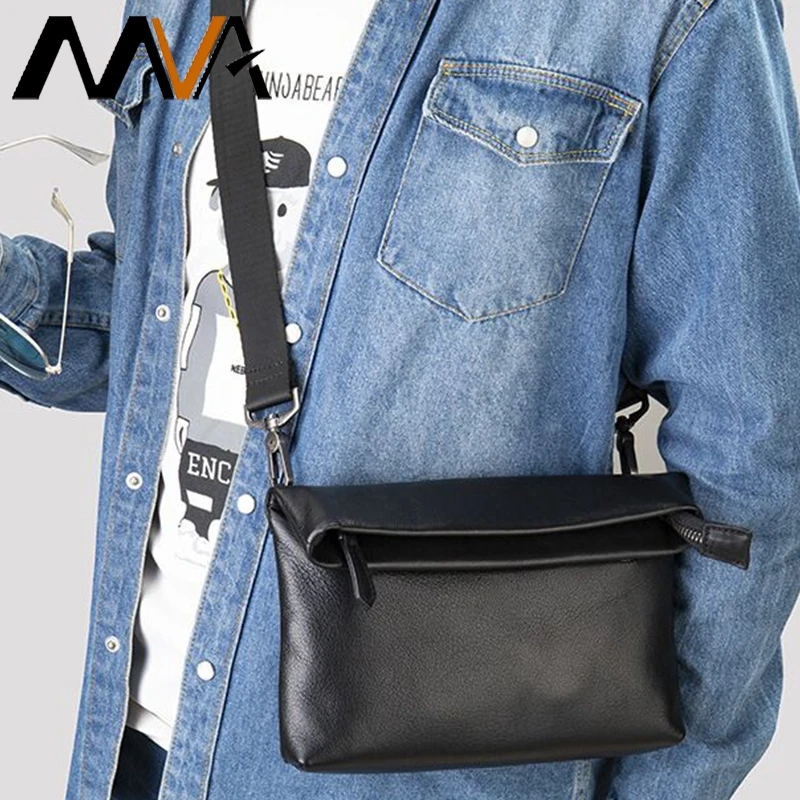 MVA Men Bag Casual Bolsas Bolsa De Ombro Masculina Sac Bandoulière Homme Genuine Leather Men Shoulder Bags with Free Shipping