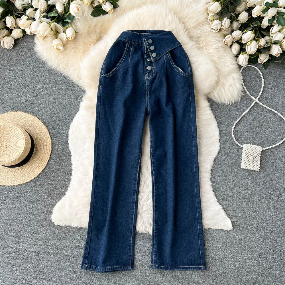 

Autumn Retro Loose Straight Thin Long High Street Women's Jeans
