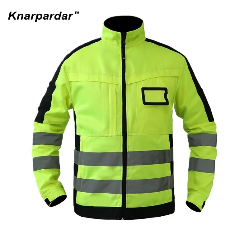 야외 오토바이 라이딩 재킷 고시인성 작업복 재킷 및 바지 가볍고 얇은 안전 재킷 반사 테이프가 있는 작업복