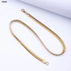 Collier latéral complet de 6mm, couleur or et argent 18K, chaîne de 8/18/20/24 pouces pour femmes et hommes, bijoux de fiançailles et de mariage à la mode