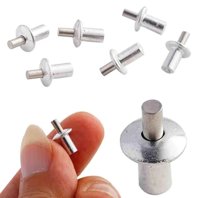 Drive Rivets M4*6.4 Impact Type Expansion Aluminum Rivet Half Round Head  Core Piercing Fasteners Rivets - AliExpress