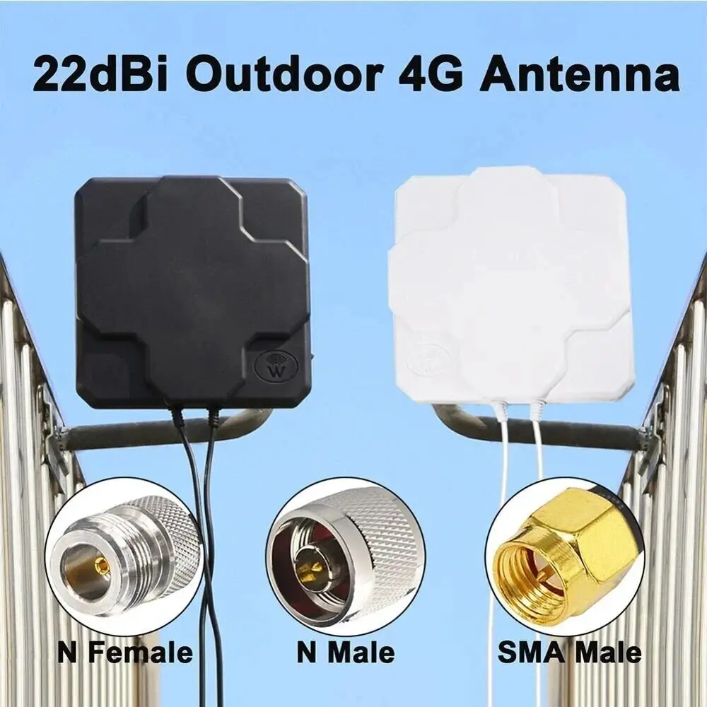 4G LTE Outdoor Antenna MIMO 30CM Cable External Dual Polarization Panel Directional Aerial N Male / N Female / SMA Male 4g antenna,lte antenna,outdoor antenna