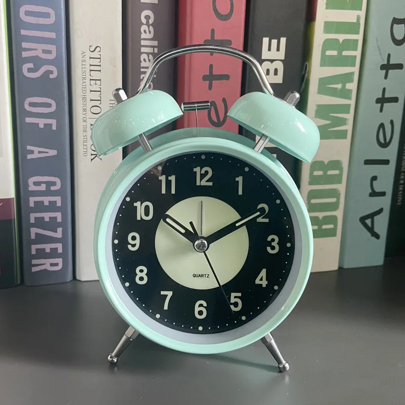 Reloj despertador silencioso con forma de que no hace tictac, sonidos de  campanas, con , , reloj despertador con Azul Baoblaze Despertador