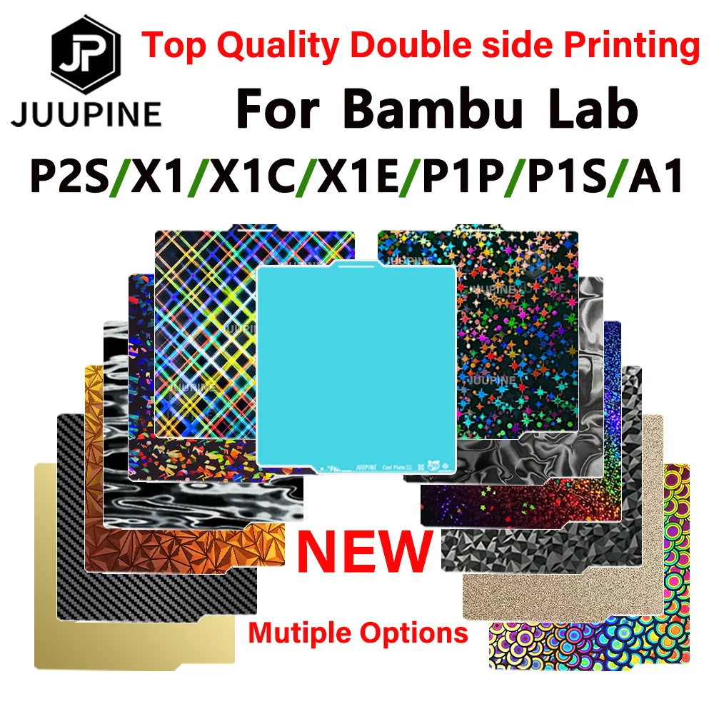   Edition Plate 3枚セット　未使用 3D Printer Build Plate for Bambu Lab P2S X1 X1C P1P P1S A1 3D