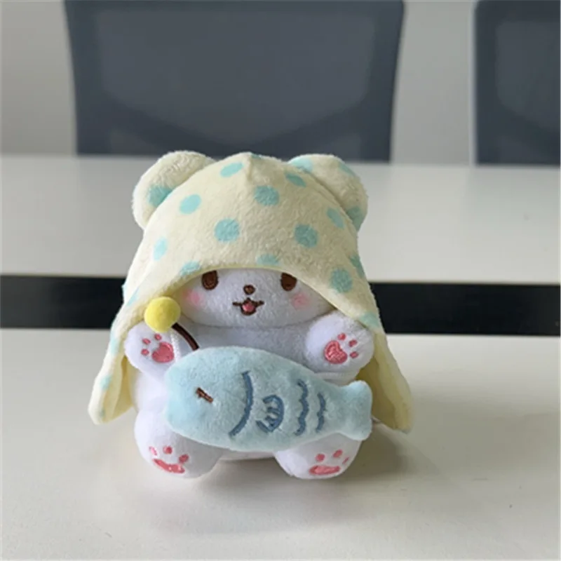 New Cute Marumofubiyori Bear Plush Key chain Kids Stuffed Toys Small Pendant For Children Gifts 10CM 3