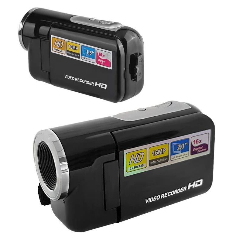 2.0 Inch Digital Camcorder 16 Million Pixels HD Handheld 16X Zoom SD/MMC TFT Display DV DVR YouTube Blogger