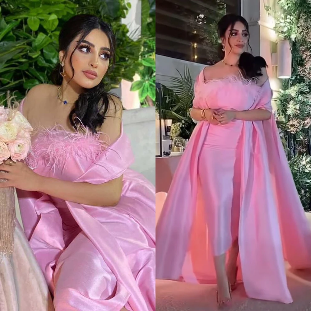 

Ball Fashion Simple Strapless Sheath Prom Dresses Tassel Bolero Stole Satin Anke Length Evening فساتين للحفلات الراقصة