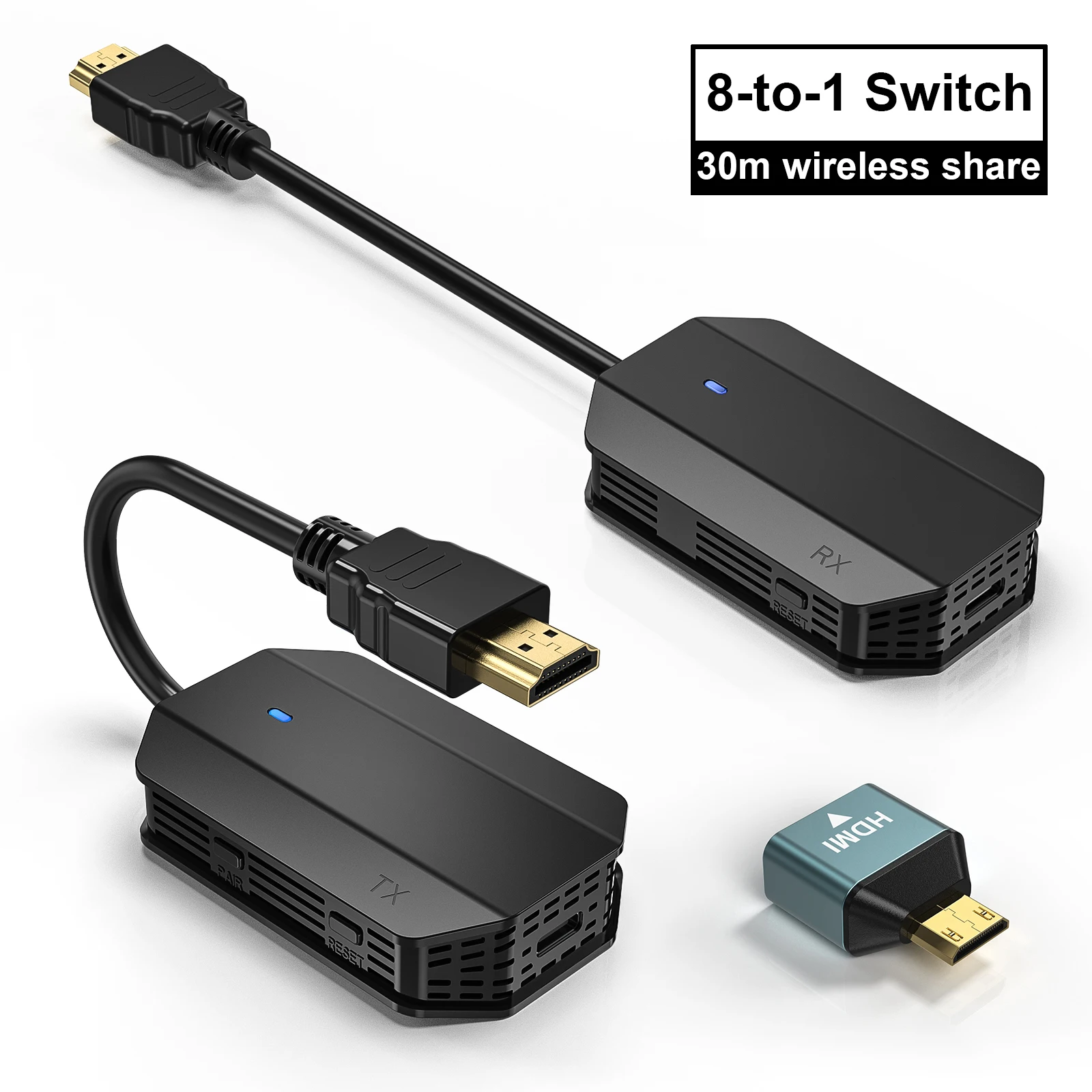 jeg er syg Ubestemt Leonardoda Mini 30m Wireless HDMI Extender Video Transmitter and Receiver Display  Adapter Switch for PS4 STB Camera Laptop PC To TV Monitor _ - AliExpress  Mobile