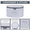 4Pcs/set Felt Storage Bag Glass Cup Plate Soup Spoon Case Dish Fabric Holder Porcelain Plates Anti-collision Felt Storage Bin 5