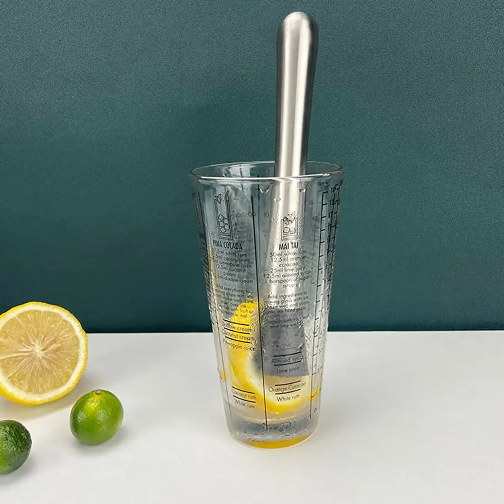 Stainless Steel Cocktail Muddlers With Grooved Nylon Head, Professional Bar Accessories-Create Delicious Fruit Based Drinks