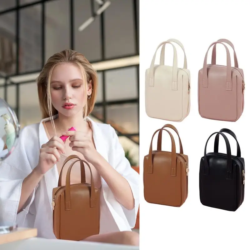 

Leather Large Capacity Travel Cosmetic Bag Portable Women Makeup Case Waterproof Cosmetic Case Female Travel for Beauty Tool Box