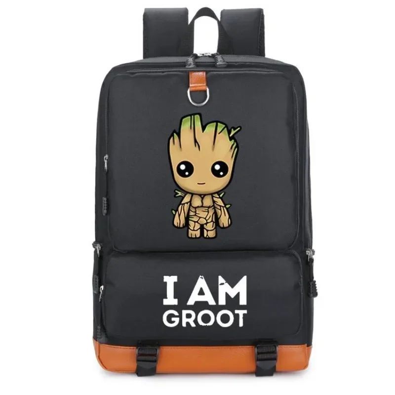 

Marvel Guardians of the Galaxy Cartoon Cute Groot Anime Peripheral Male and Female Student Backpack Canvas Bag Birthday Gift