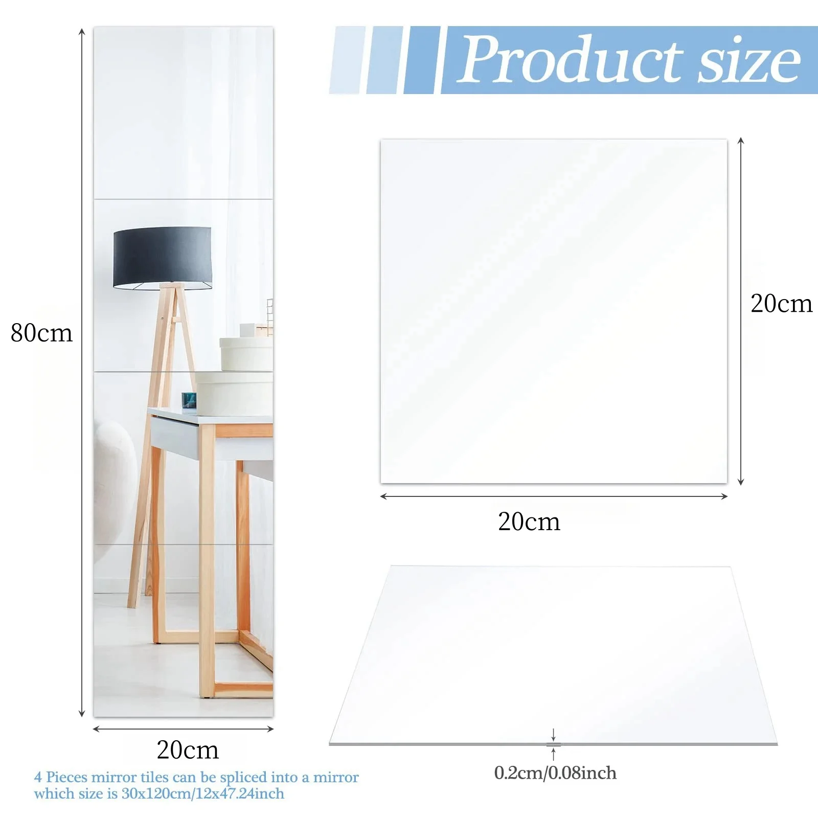 3D Mirror Wall Stickers 8PCs Self-adhesive Thicken 2mm Flexible DIY Art Acrylic for Living Room wall sticker mirror wall sticker acrylic wall sticker