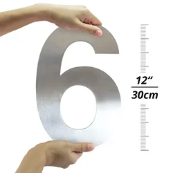15/20/30cm 304 Stainless Steel Apartment Door Numbers Floating Moder Exterior House Number Home Outdoor Huisnummer