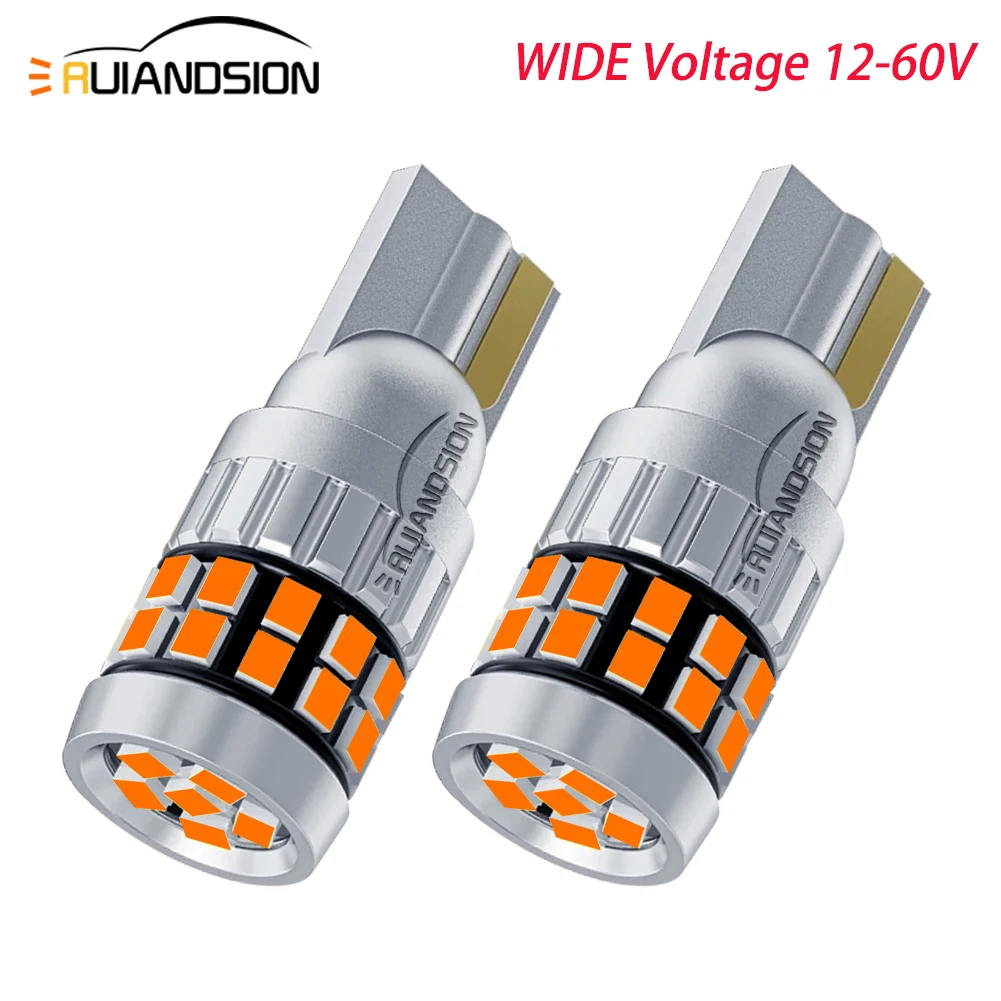 

2 PCS Car LED Bulb T10 W5W 194 Turn Signal Light Canbus Error Free 12-60V Trucks Parking License Plate Interior Dome Auto Lamp