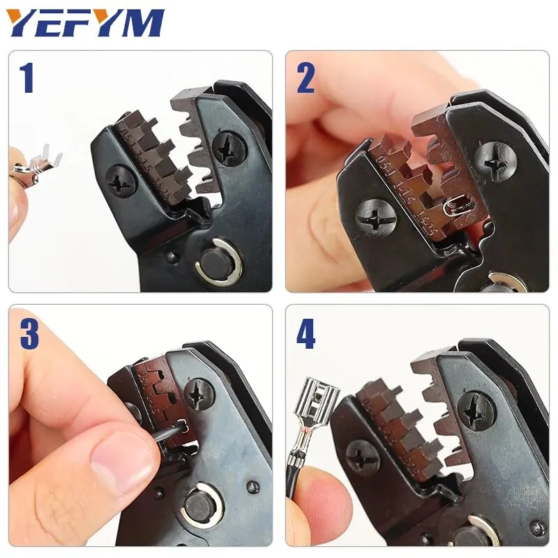 For TAB 2.8/4.8/6.3 Car Terminals SN-48B Crimping Pliers 0.5-2.5mm2/23-13AWG High Precision Jaw Wire Electrical Hand Tools 6