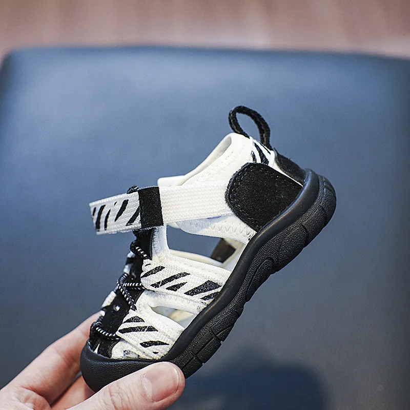 Summer Baby Sandals Boys Breathable Camouflage Sandals Girls Cool Hollow Shoes For Summer Kids Beach