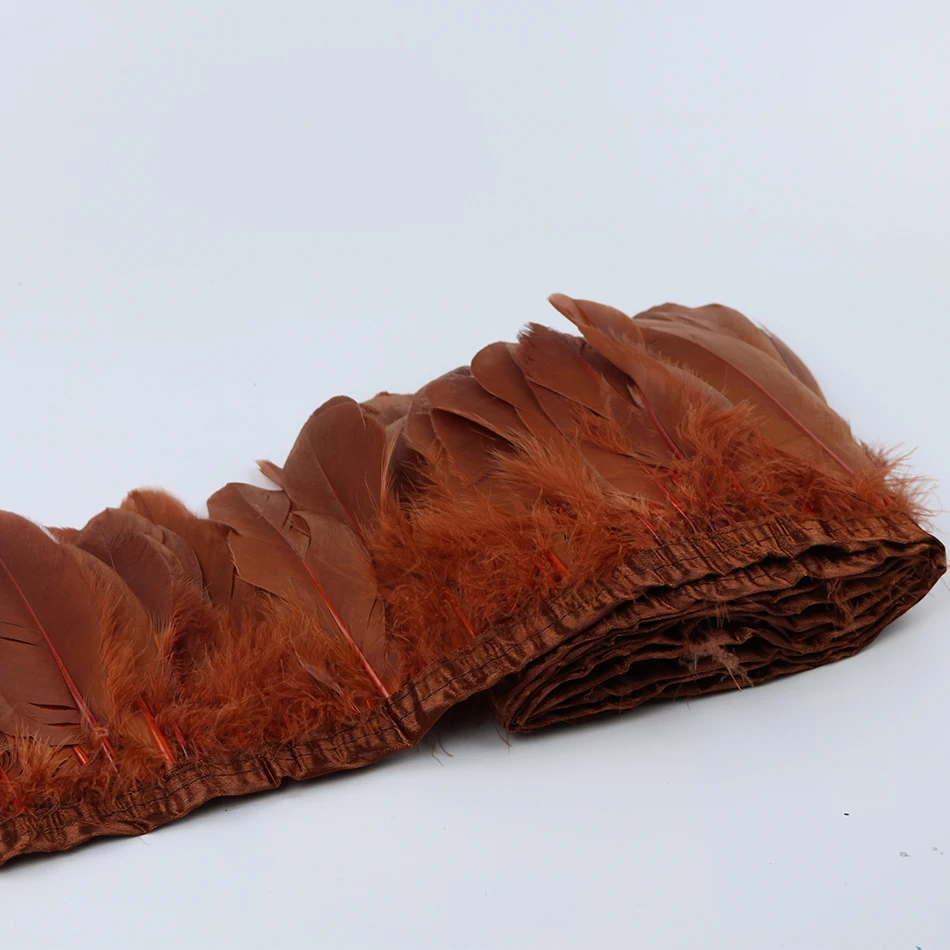 웨딩 파티 장 거위 깃털 트림, 15-20cm, 2 미터, 프린지 옷, 마크라메, 깃털, DIY 컬러 백조 깃털 리본
