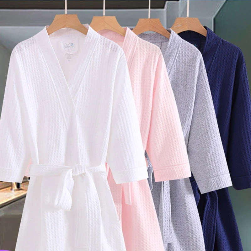 Men's Homewear Couple Nightgown Pajamas Bathrobe Cotton Women'sSolid Color Casual House Robe Kimono Designer Vintage Sleepwear best silk pajamas