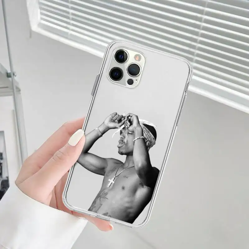 Rapper 2pac Tupac Phone Case for iPhone 11 12 13 mini pro XS MAX 8 7 6 6S Plus X 5S SE 2020 XR clear case case for iphone 13 pro 