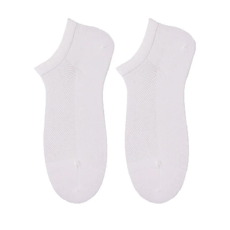Men's Cotton Ankle Socks Breathable Antibacterial Mesh Design_voghion.com
