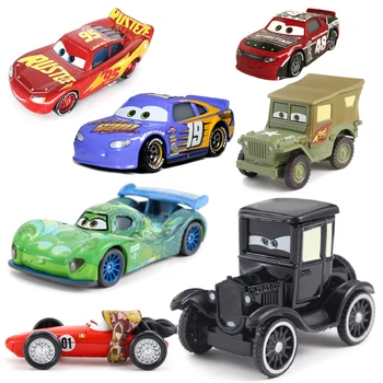 Mini Cars Toy Disney Pixar Cars 2 3 Boy Car Lightning McQueen Metal Diecast Alloy Cars Golden McQueen Model Toy Car For Children