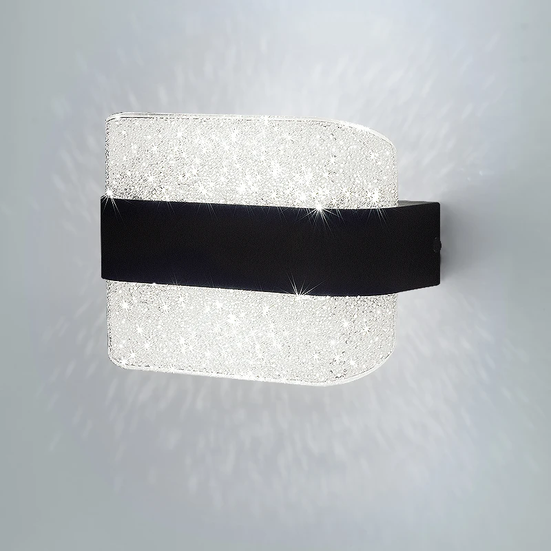 북유럽 모던 LED 크리스탈 벽 램프, 실내 장식 벽 조명, 거실 침실 조명 장식 AC85-265, 10W