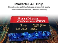 Class 10 U3 V30 Waterproof Memory SD Cards with USB Adapter 128GB 512GB High Speed Micro TF/SD Card for Phone Laptop Camera 5