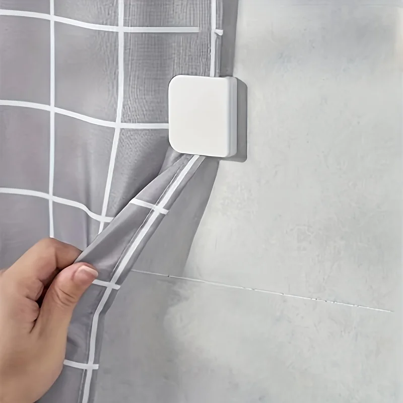 Durable Windproof Shower Curtain Clips - Secure, Stable, and Light-Proof Fixers Without Drilling