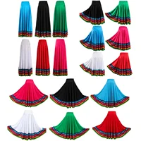Women Folklorico Dance Skirt Spanish Flamenco Colorful Big Swing Long Skirts Folkloric Mexican Folk Dance Performance Costume - Image 5