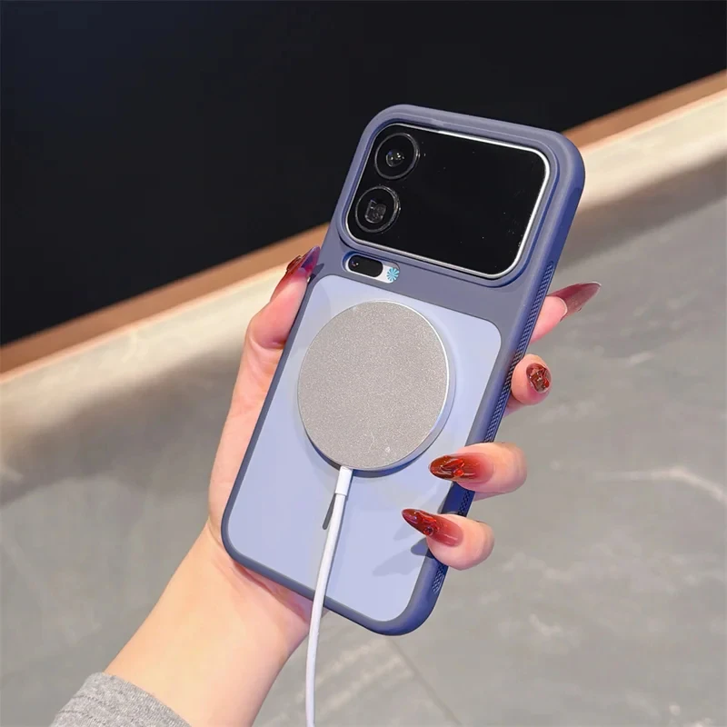 Magnetic Heat-Dissipating Matte Skin Feel Shockproof Case with Wireless Charging Capability