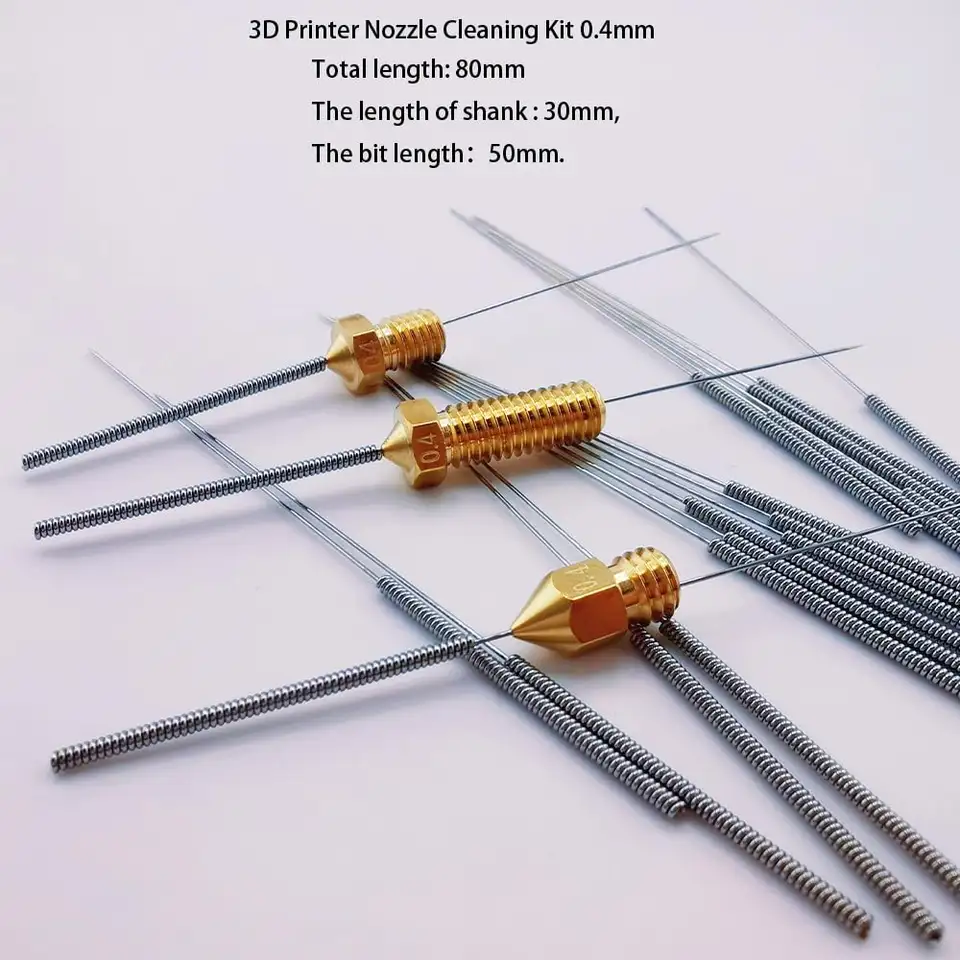 20Pcs 3D Printer Nozzle Cleaning Needles 0.4mm, 3D Printer Nozzle Cleaning Kit - 0.4mm Needles for 3D Printer Extruder Nozzles image 3