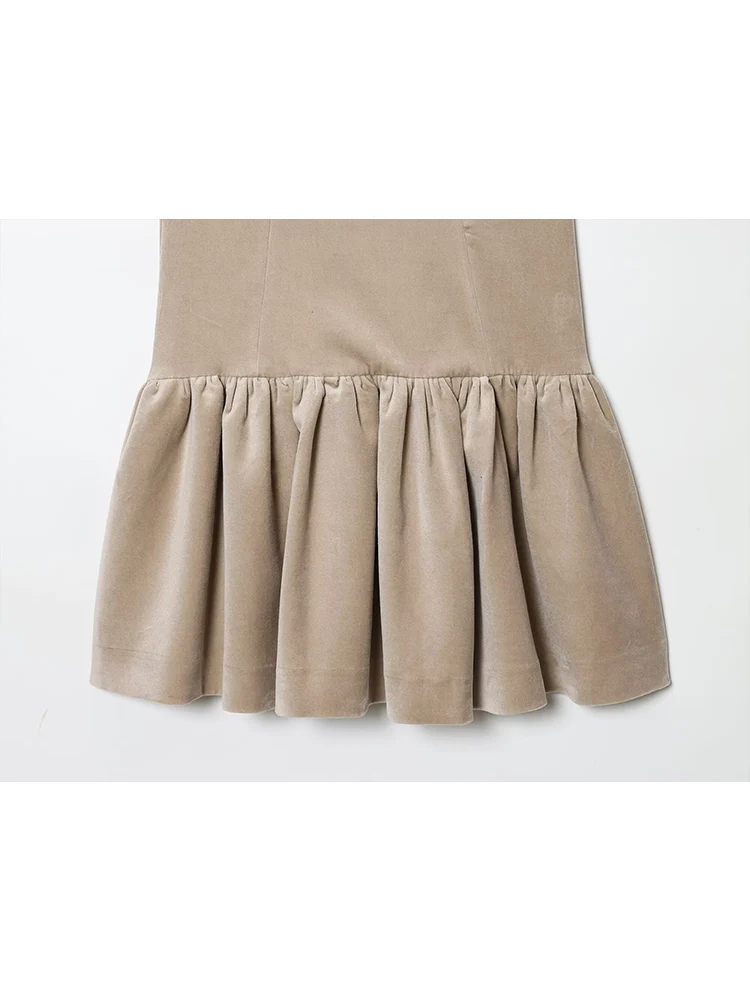 Women New Pleated A-line Sling Dress Elegant Solid Sleeveless Backless Slim Street Party Short Dresses Lady Vacation Fashion