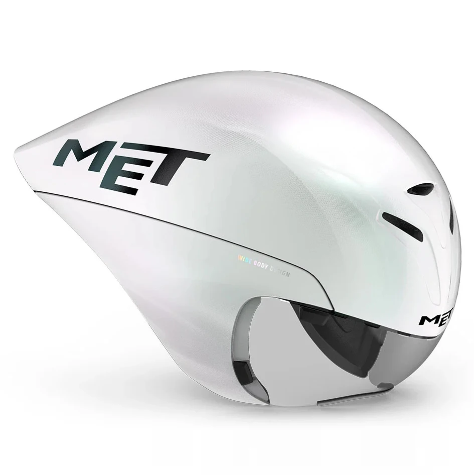 新品未使用MET CODATRONCA エアロヘルメットWhite Silver 新品未使用MET CODATRONCA エアロヘルメットWhite Silver