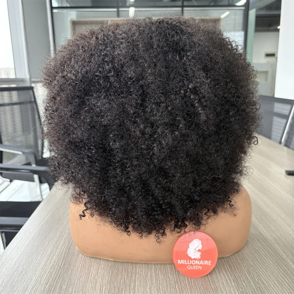 400 Density 5x5 Lace FrontalSuper Double Drawn e Glueless Wig Afro Kinky Curly Human Hair Wigs Skins Melted For Black Women