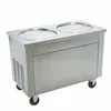 Round Pan Ice Cream Machine Double Barrel Commercial Stainless Steel Yogurt Rolls Maker 2
