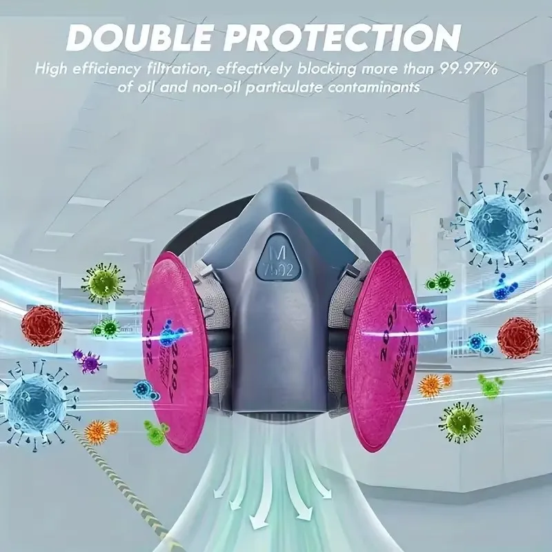 7502 Respirator Mask Protective Mask Industry Painting Spray Dust Gas With 501 5N11 6001CN Chemcial Half Face