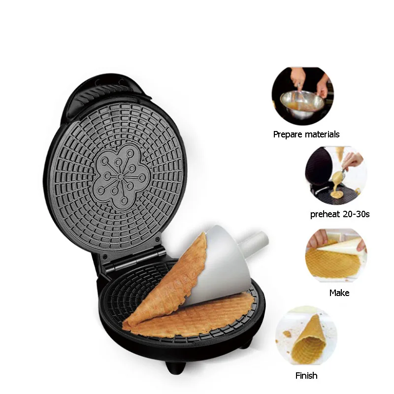 Electric Egg Roll Maker Crispy Omelet Mold Sandwich Iron Crepe Baking Pan Creactive DIY Kitchen Tool Ice Cream Cone Machine