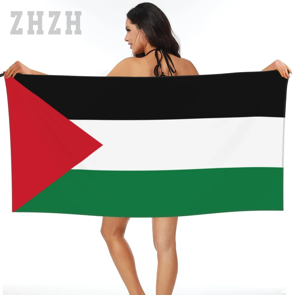 

More Design Palestine Flag Emblem Bath Towel Quick dry Microfiber Absorbing Soft Water Breathable Beach Swimming Bathroom