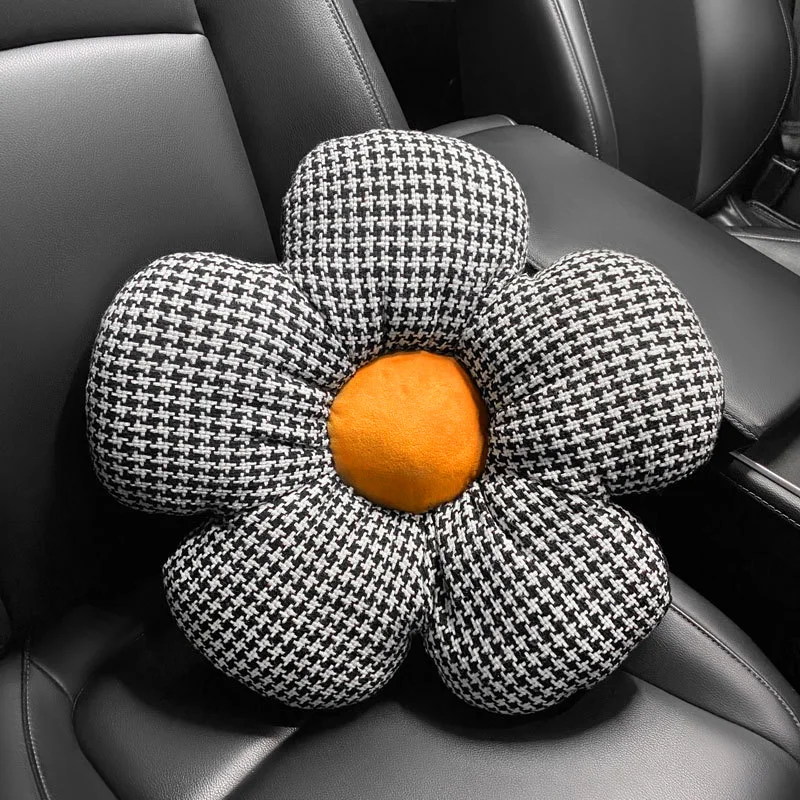 Almohada de cintura de coche con forma de flor clásica, cojín de asiento de  coche de felpa suave, soporte Lumbar, descanso, adornos interiores  automáticos para coche, decoración del hogar - AliExpress