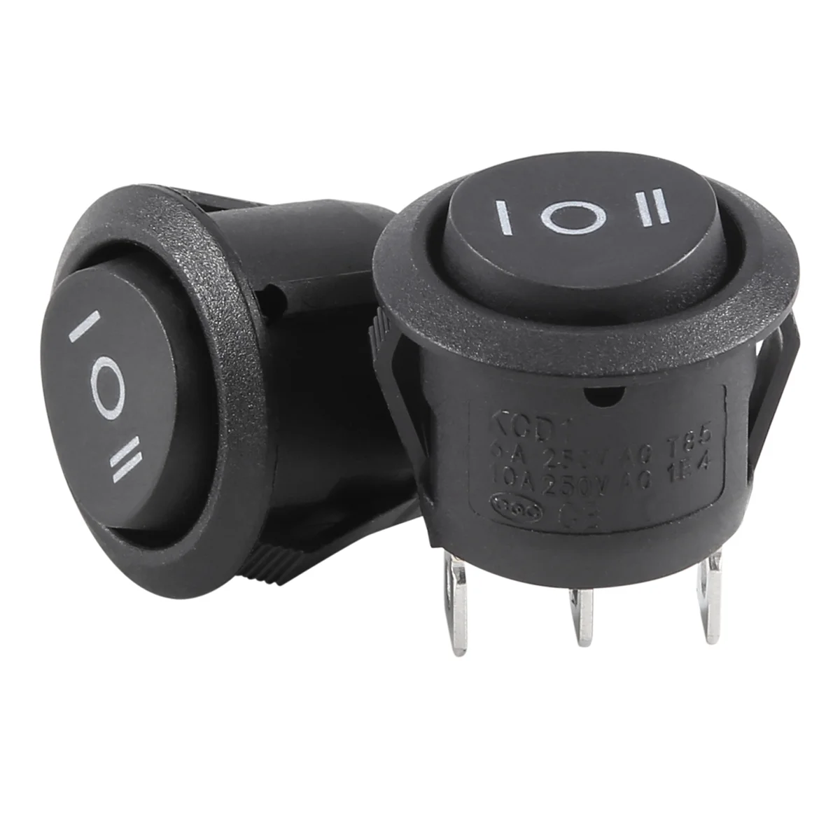 2pcs AC 250V/6A SPDT ON-OFF-ON 보트 로커 스위치