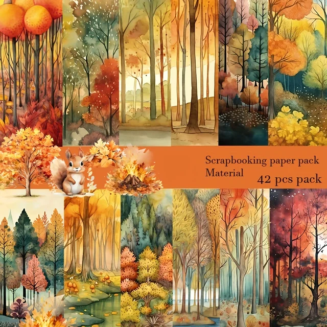 60pcs Cozy Autumn Paper and Sticker set 1