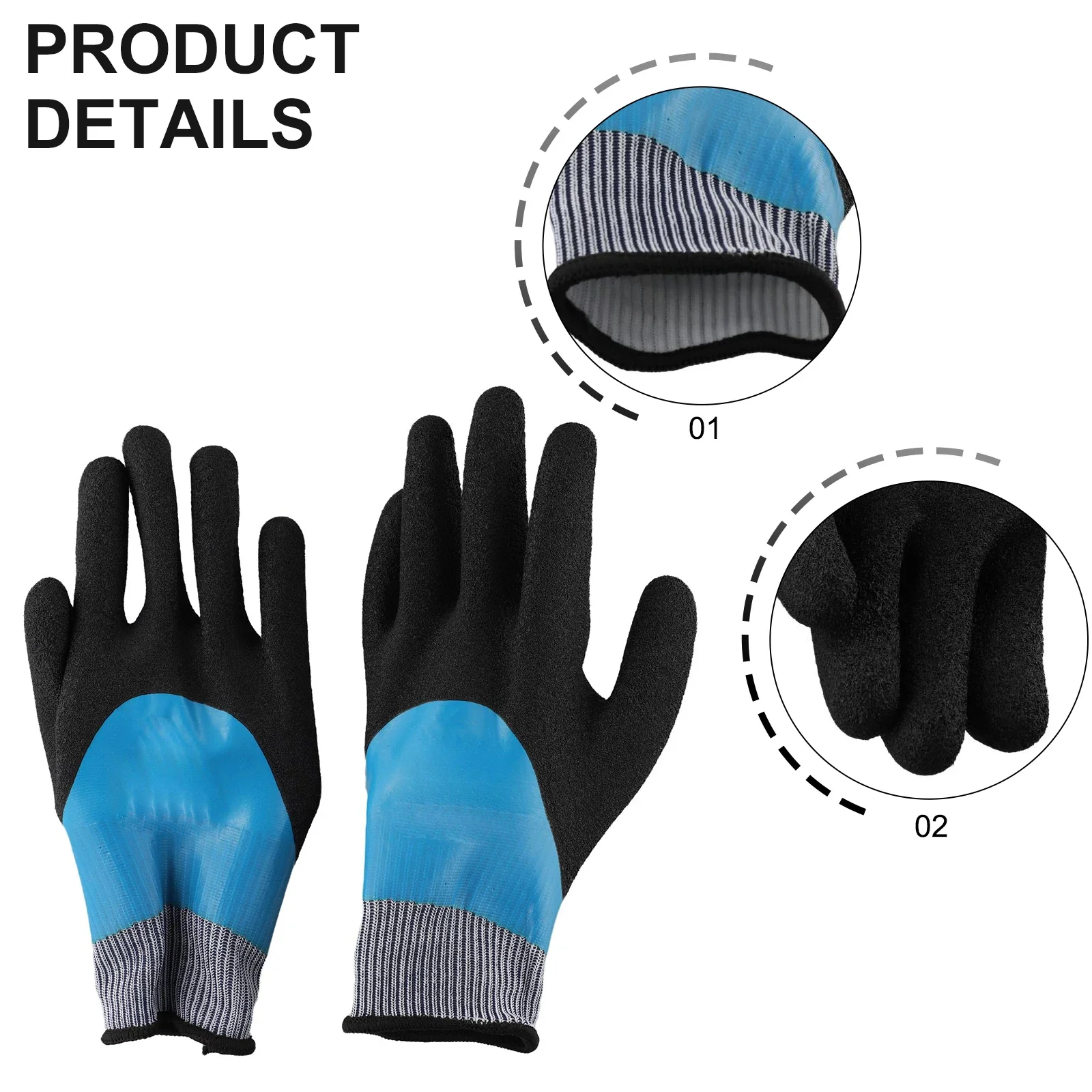 Electrician Insulating Gloves Gloves 400V Low Voltage Blue Electrician Natural Rubber Safe Voltage Waterproof New