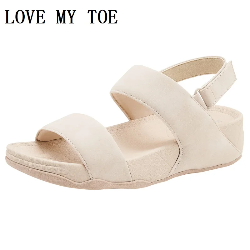 Women's Sandals Summer 2024 Casual PU Non-Slip Soft Light MD Platform Roman Shoes Woman Open Toe Beach Wedge High Heels Party