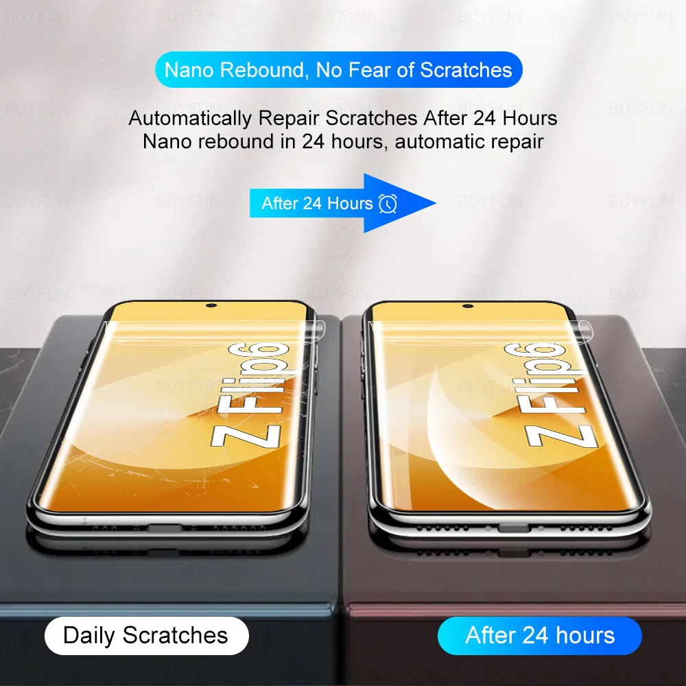 4-Pack Hydrogel Screen Protectors for Samsung Galaxy Z Flip