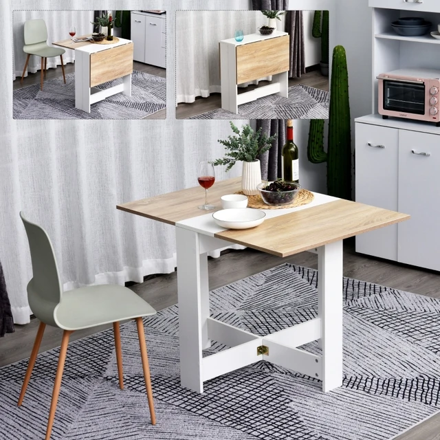 Mesa Cocina Extensible, Mesa Plegable Comedor, Mesa Cocina